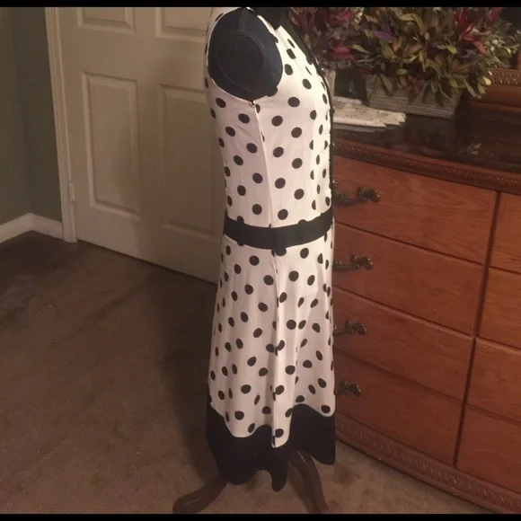 black and white polka dot Dress - Picture 3 of 4